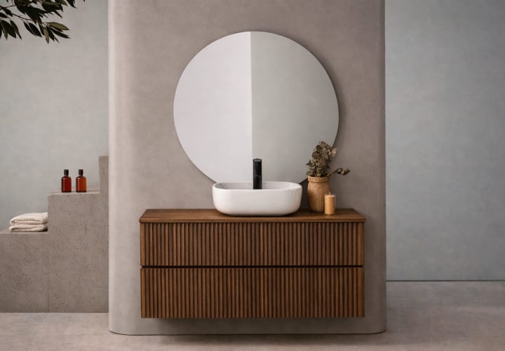 Conjunto mueble de baño con lavabo sobre encimera Sanchis Etna Principal 6