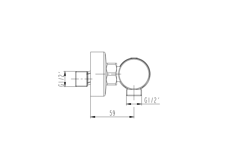 Grifo de ducha de GME Helios Croquis 7