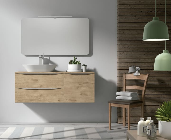 Mueble de baño con encimera de madera Coycama Landes Ambiente 6