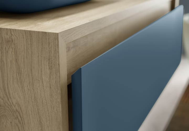 Mueble de baño Coycama lambda con encimera de madera Detalle 18