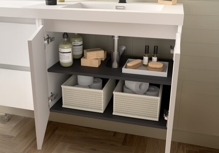 Mueble de baño con encimera de madera Salgar Noja Detalle 11
