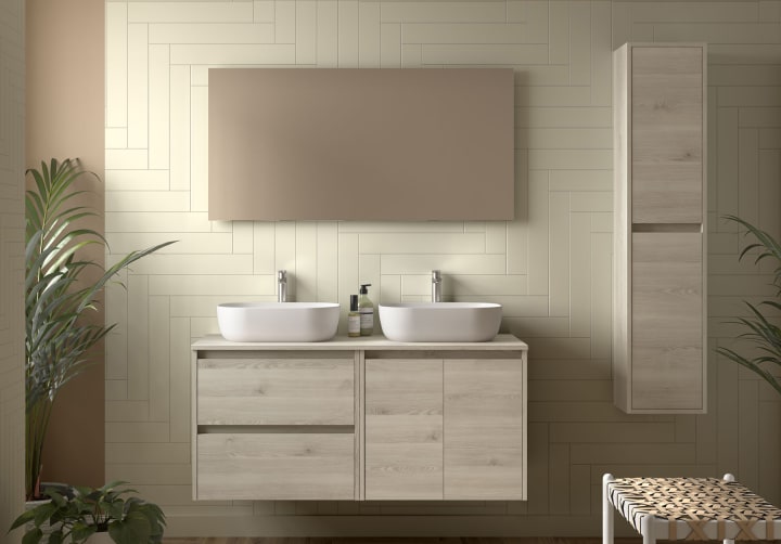 Mueble de baño con encimera de madera Salgar Noja Principal 1