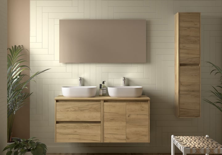 Mueble de baño con encimera de madera Salgar Noja Principal 8