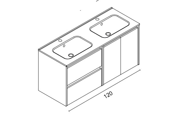 Conjunto mueble de baño Royo Sansa Croquis 7