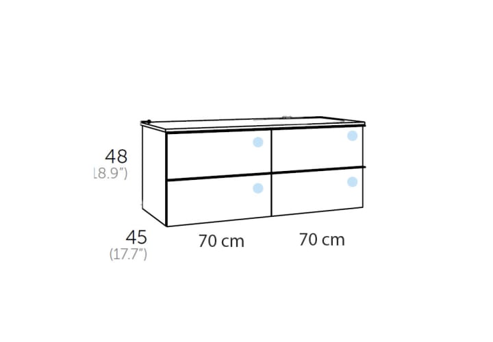 Mueble de baño Coycama Landes Croquis 5
