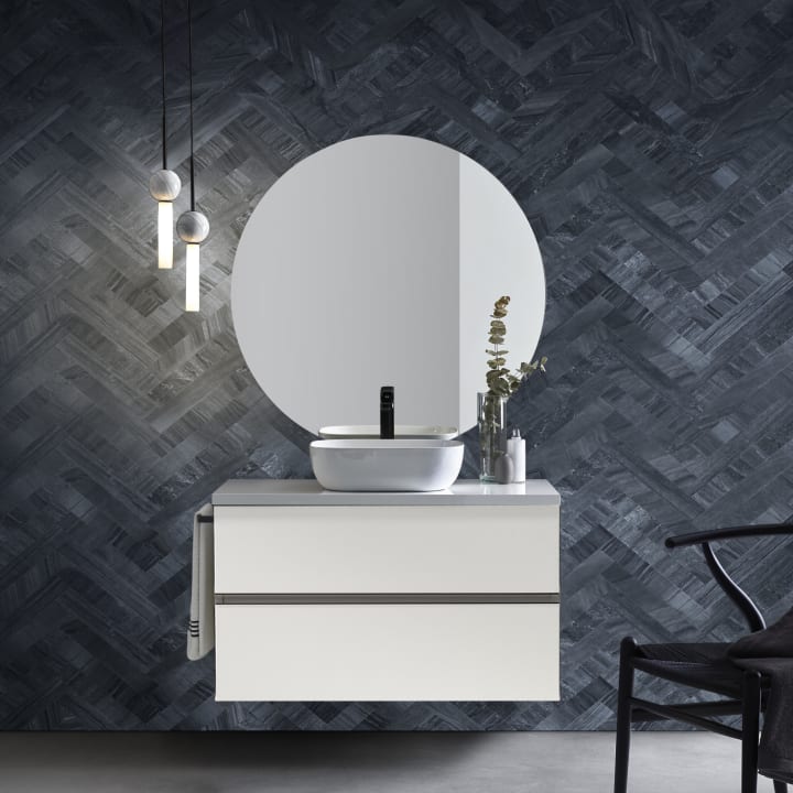 Conjunto mueble de baño con lavabo sobre encimera Sanchis Hana Principal 1