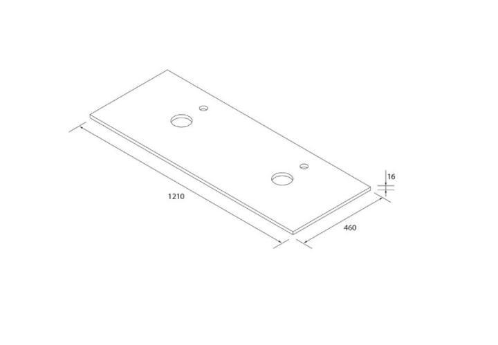 Mueble de baño para lavabo sobre encimera Salgar Bequia Croquis 13