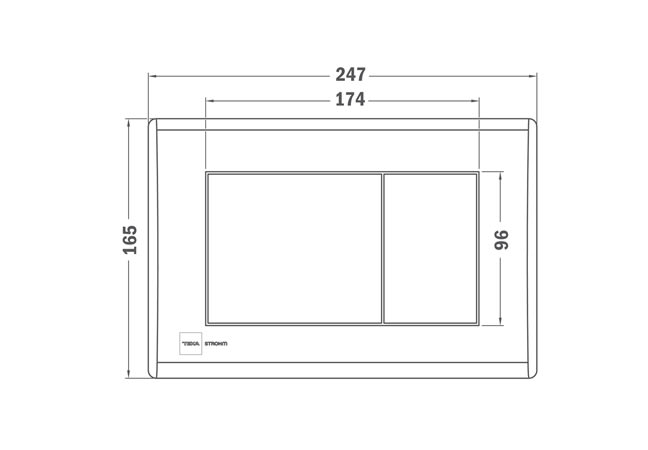 Pack inodoro suspendido + cisterna empotrada + pulsador Strohm Teka Soller Croquis 6