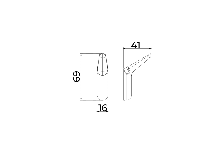 Percha de baño (2 unidades) Medimex Aura Croquis 8