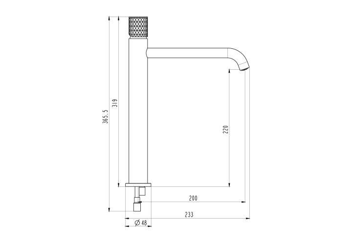 Grifo de lavabo GME Helios Croquis 7