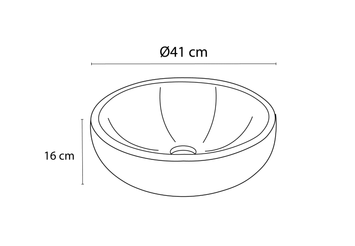 Lavabo de mármol natural Bruntec Paris Croquis 3