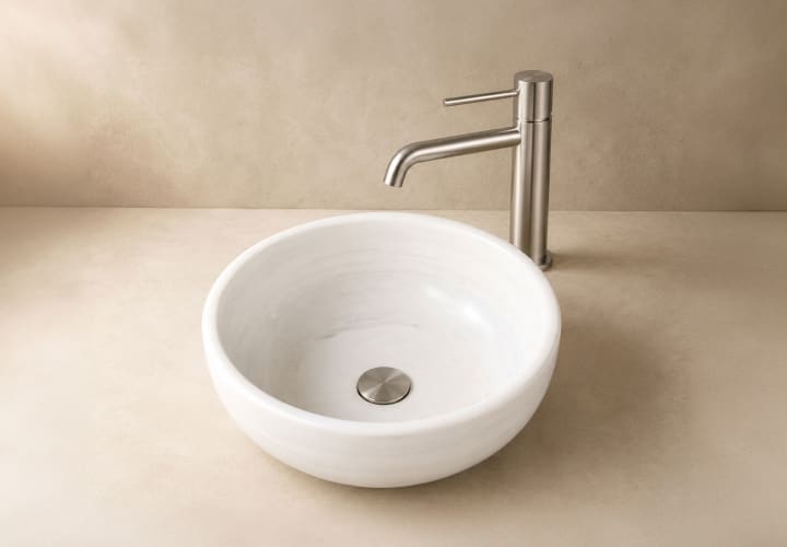 Lavabo de mármol natural Bruntec Paris Ambiente 2