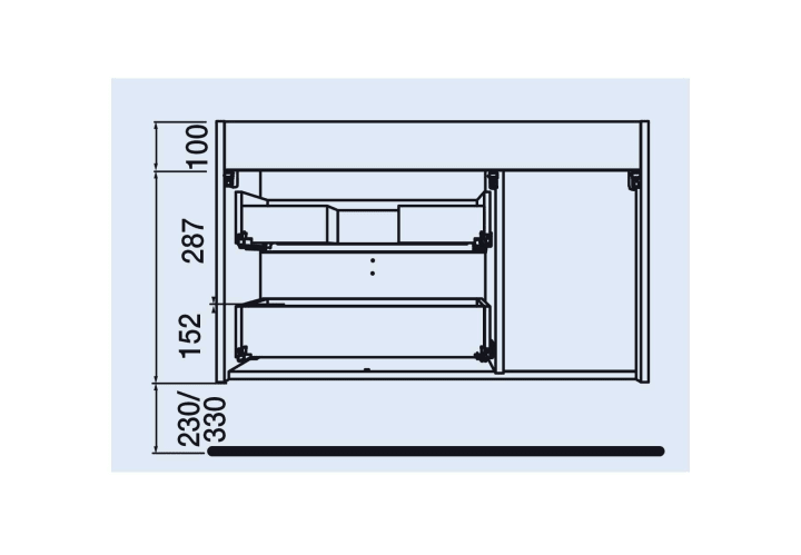 Mueble de baño con encimera Salgar Uniiq Croquis 7