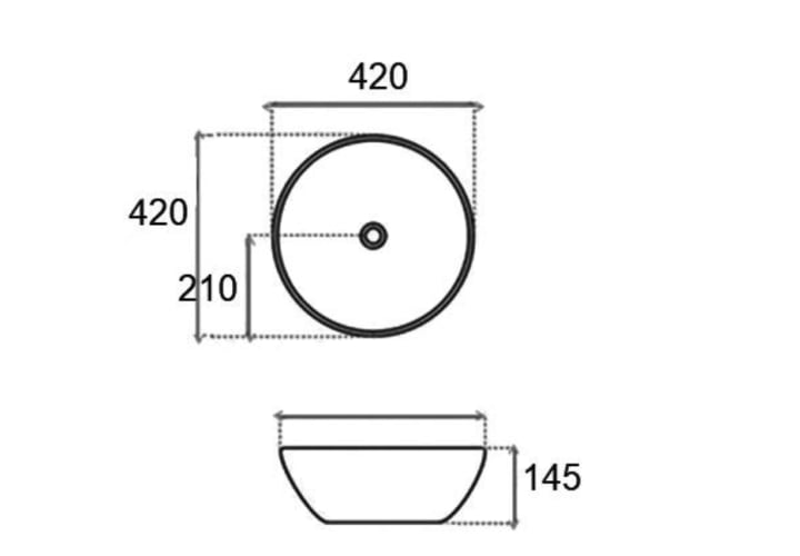 Lavabo sobre encimera Bruntec Glam Croquis 4