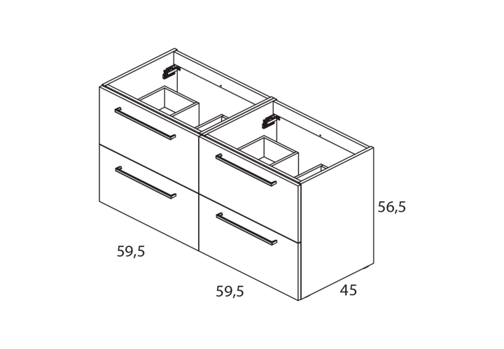 Conjunto mueble de baño Royo Easy Croquis 10
