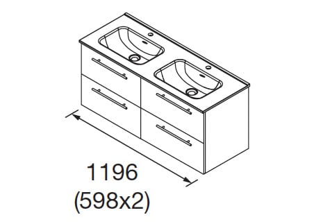 Conjunto mueble de baño Salgar Silane Croquis 8