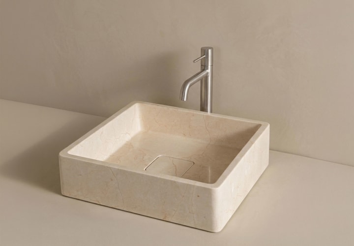 Lavabo de mármol natural Bruntec Nilo Detalle 2