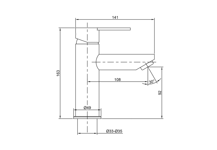 Grifo de lavabo GME Iony Croquis 3