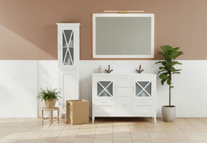 Conjunto mueble de baño rústico Bruntec Kai Principal 1