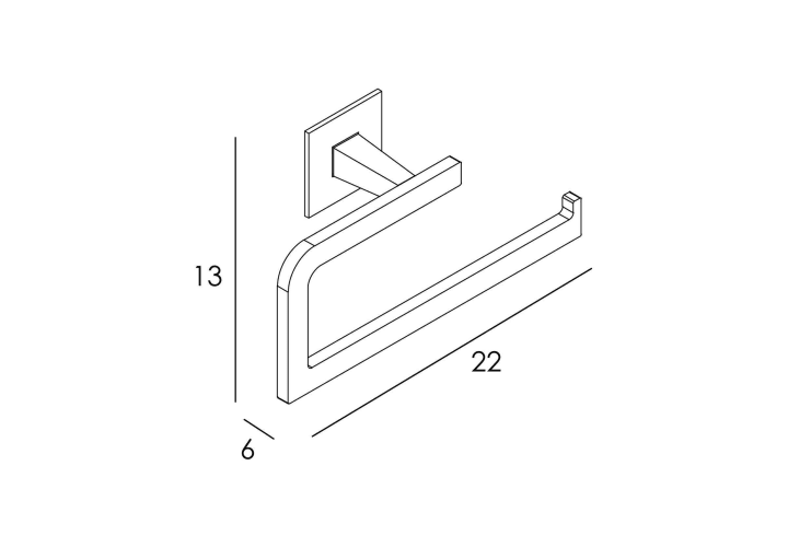 Toallero anilla grande de baño Manillons Torrent Sintor Croquis 2