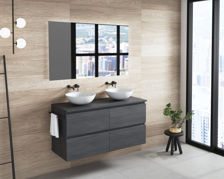 Mueble de baño con encimera de madera Bruntec Roma Principal 2