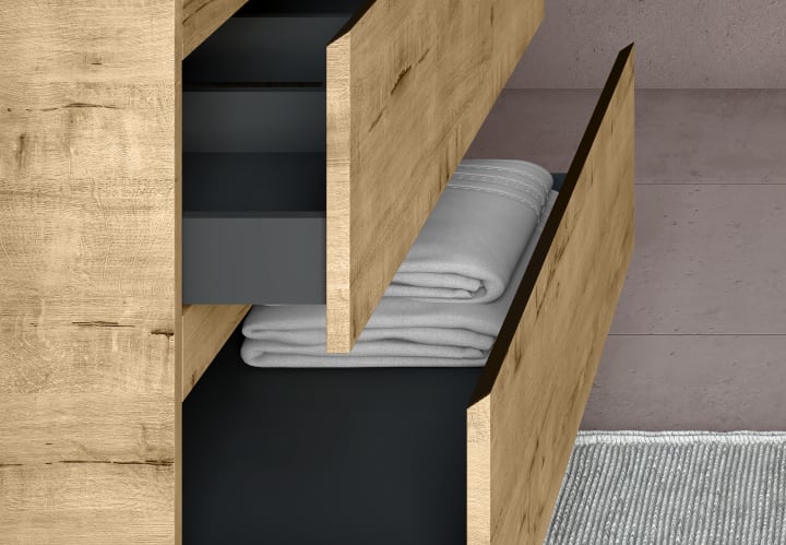 Mueble de baño con encimera de madera Bruntec Roma Detalle 7