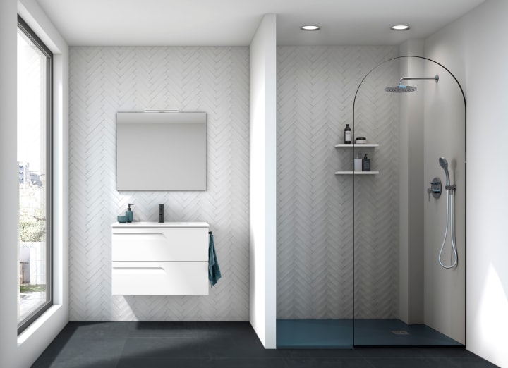 Conjunto mueble de baño fondo reducido 39 cm Royo Vitale Ambiente 12