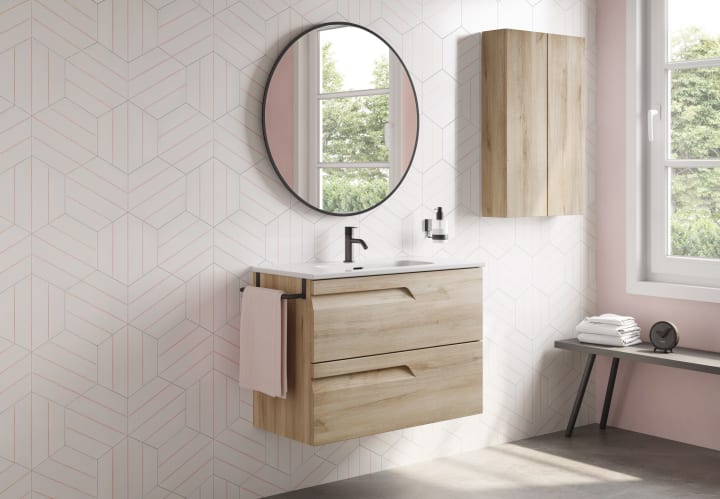 Conjunto mueble de baño fondo reducido 39 cm Royo Vitale Ambiente 11