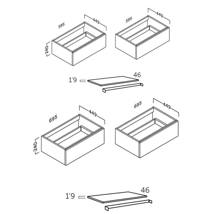 Conjunto mueble de baño Coycama Flow Croquis 3