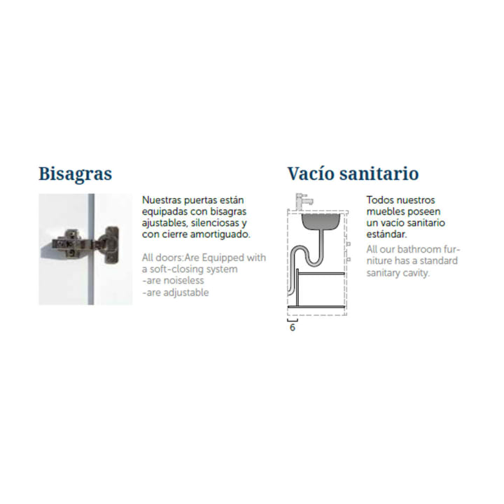 Conjunto mueble de baño fondo reducido 28 cm Coycama Versa opción 12