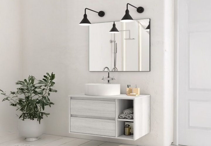 Mueble de baño con encimera de madera Bruntec Atlanta Principal 2