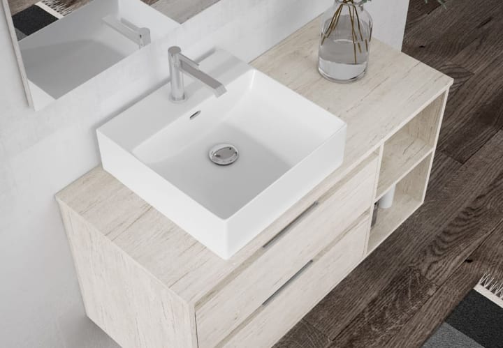 Mueble de baño con encimera de madera Bruntec Atlanta Detalle 3