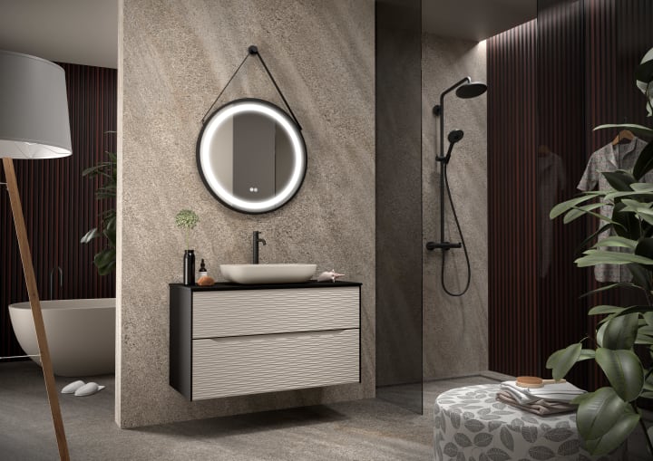 Mueble de baño con encimera de resina Coycama Sahara Principal 2