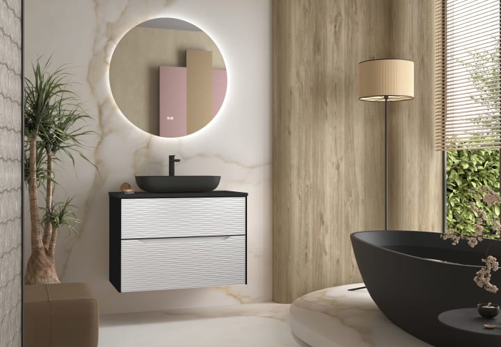 Mueble de baño con encimera de resina Coycama Sahara Principal 1