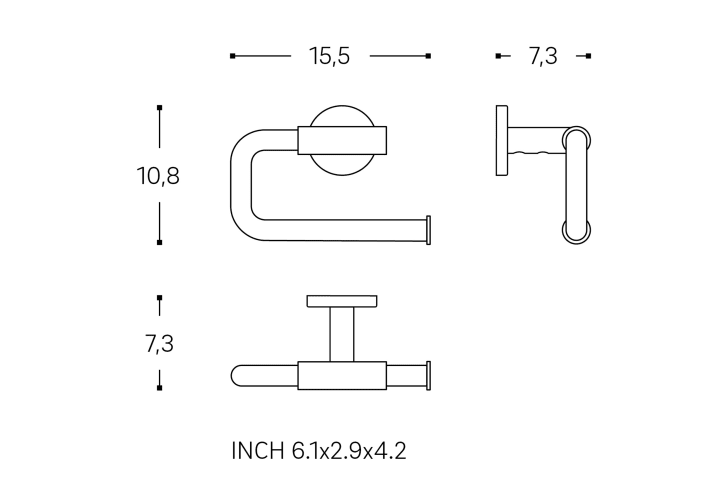 Portarrollos de baño Cosmic Architect S+ Croquis 9