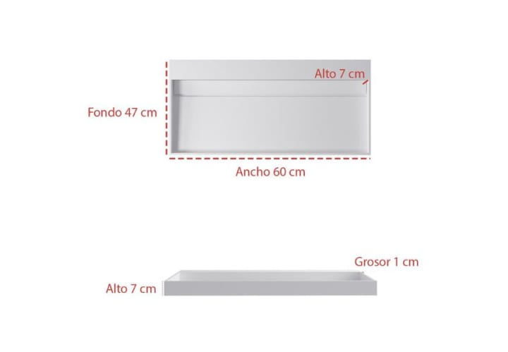 Lavabo sobre encimera Bruntec French Croquis 1