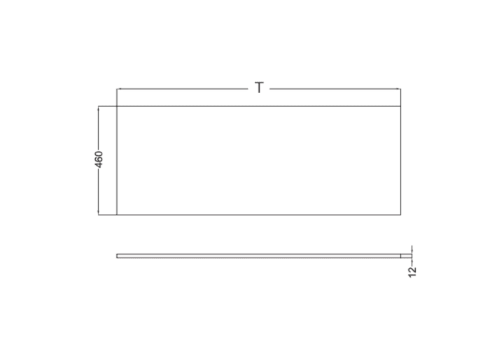 Encimera para mueble Coycama Ambar Croquis 2