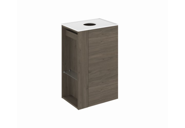 Mueble de baño con encimera solid surface fondo reducido Royo Bassi Principal 1