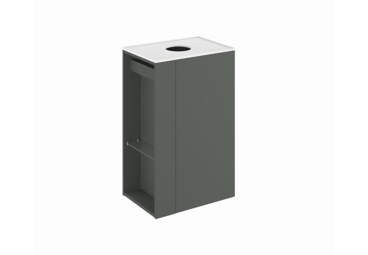 Mueble de baño con encimera solid surface fondo reducido Royo Bassi Principal 3