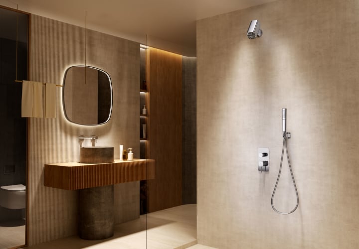 Conjunto de ducha empotrado con rociador movible Imex Toscana Ambiente 9