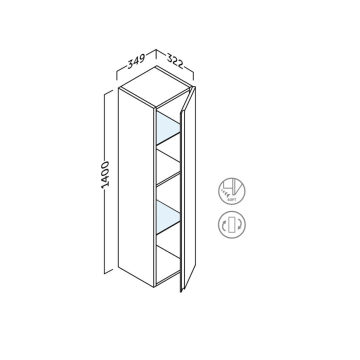 Columna de baño Coycama Cairo Croquis 7