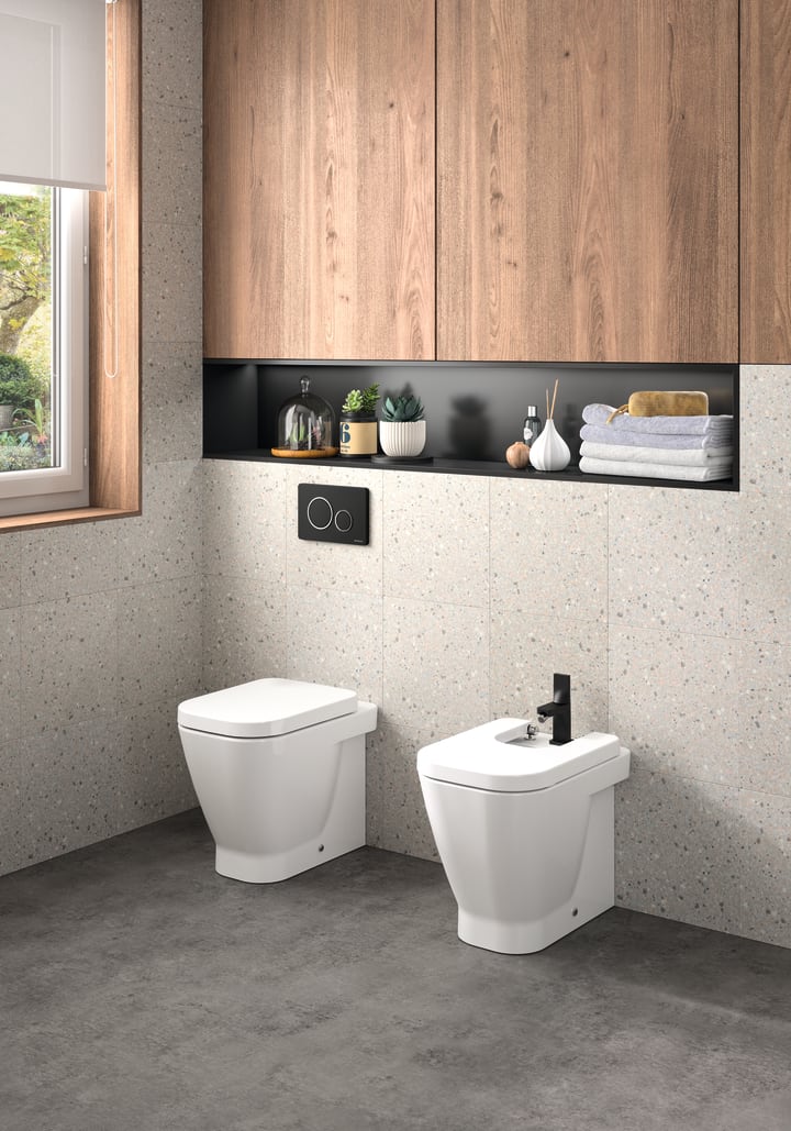 Pack Inodoro + Cisterna empotrada Unisan Sanindusa Look Ambiente 12