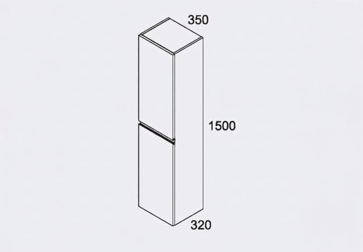 Columna de baño Bruntec Roma Croquis 4