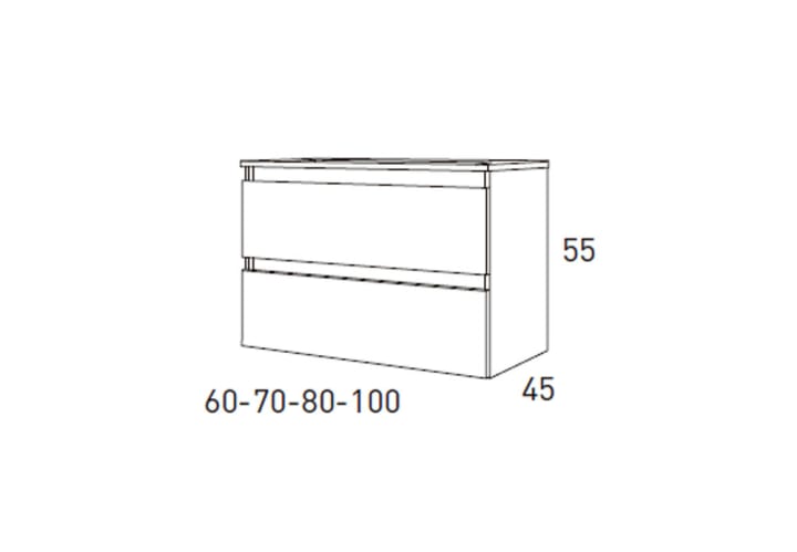 Conjunto mueble de baño Box Viso Croquis 12