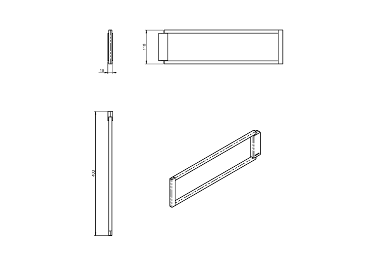 Toallero de baño Cosmic The Grid Croquis 10
