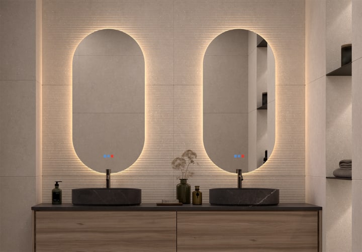 Espejo de baño con luz LED Bruntec Denia Principal 8