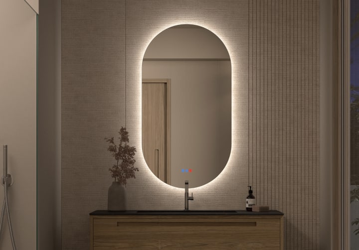 Espejo de baño con luz LED Bruntec Denia Principal 1