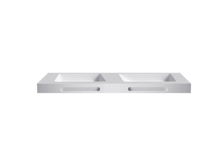 Lavabo suspendido doble seno Bruntec Ibiza Detalle 1