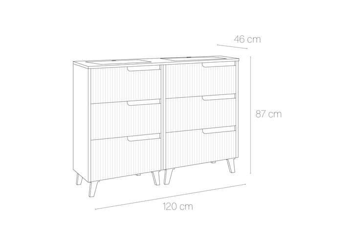 Conjunto mueble de baño Bruntec Zenia Croquis 4