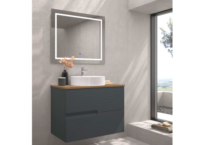 Mueble de baño con encimera de madera Bruntec Limo colores Principal 5